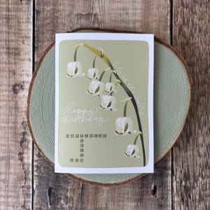 Lily of the Valley, Birthday Card, May, Birth Flower, May Birth Flower, Greeting Card, Card