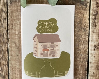 Happy New Home, New Home, Congratulations, Moving Home, Moving House,  Greeting Card