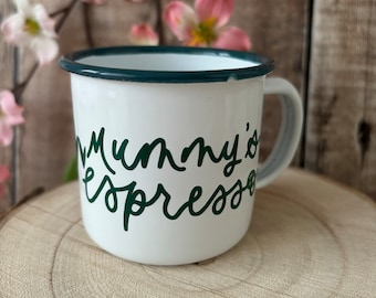 Espresso Mug, Mummy's Espresso, Christmas Gift, Mum Christmas, Mothers Day Gift, Mug for Mum, Camping Mug, Espresso, Coffee Lover