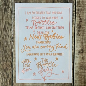 Hada de la botella, Carta de la hada de la botella, Botella, Carta de hada, Carta descargable, Imprimible, PDF, Boho, Colores Boho