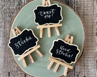 Personalised Cake Signs, Food Signs, Wedding Place Setting, Table Setting, Wedding Table Names, Mini Chalkboard Easel, Product Display Signs