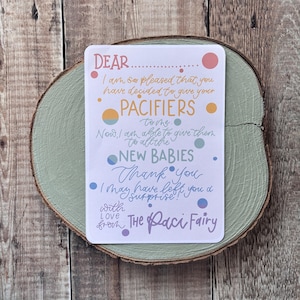 Paci Fairy Letter, Bubbles, Calm Neutral, Kids Printable, Modern Minimal Fairy Note, A5 Download, Pacifier