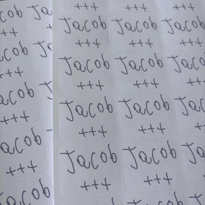 Personalised Children Handwriting Stickers: Waterproof Vinyl, Book ...