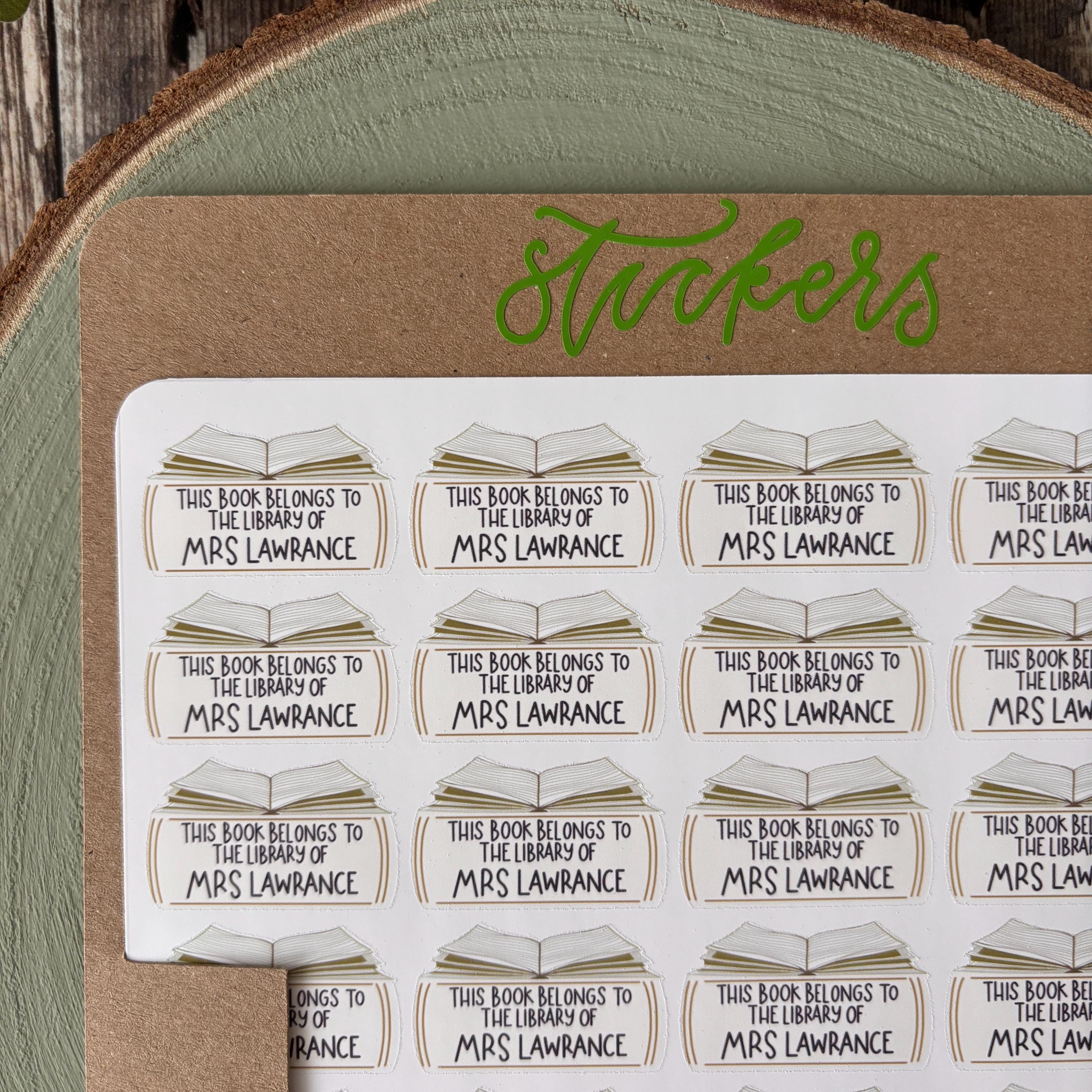 Teacher Stickers, Belongs to the library of,Stickers,Personalised Teacher Stickers,Personalised,Personalised Teacher Stickers, Library, Book