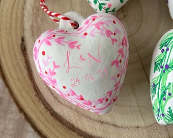 Personalised Hearts, Mothers Day, Personalised Baubles, Wedding, Personalised Heart Decorations, Personalised, Hearts, Gift for Mum