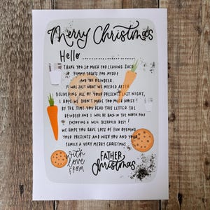 Carta de Navidad de Papá Noel, para imprimir, descargar, carta, Papá Noel, carta de Navidad, Polo Norte, imprimible de Navidad