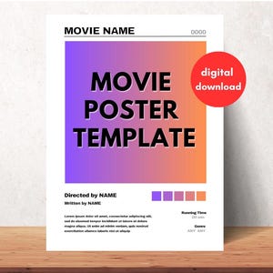 Aesthetic Movie Poster Template Film Poster Film Buff Minimalist Movie Poster for Wall Decor Custom Letterboxd Wall Art Dorm Valentines Idea