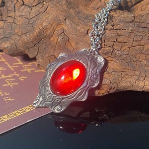 Dante,Devil May Cry Dante perfect amulet, Dante Vergil red crystal pendant necklace, DMC cosplay jewelry, Gamer gift,anime necklace