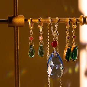 howl,howl necklace,Sophie earring,Howl earring,Howl jewelry, shining Crystal, 45/50/60/70cm necklace,Sophia necklace,howl cos,cosplay