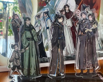 Heaven Official's Blessing 8-Person Standee - Acrylic Standee,BL anime merchandise, Anime Standee,Desk Stand, fan works,天官赐福,墨香铜臭