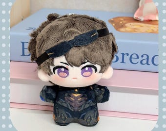 Love and Deepspace pluche pop van 10 cm Caleb pluche pop, verwijderbare oogschelp, fanart, prachtig handgemaakt, Otome-hanger cadeau