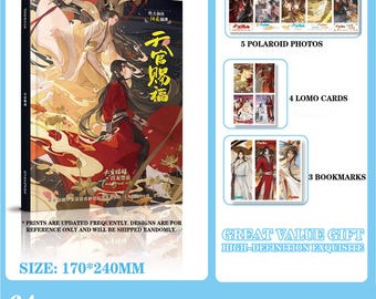 Tian Guan Ci Fu Manga,TGCF Comics,Heaven Official's Blessing Manga,Xie Lian,Hua Cheng,Hualian,San Lang,Cartoline fotografiche,Stampe Cartoline,天官赐福, 墨香铜臭