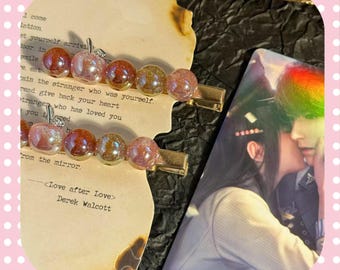 Love and Deep Space Caleb-style apple hairpin,Caleb apple hairpin,Caleb apple side clip,anime hair accessorie-Anime lover gift,Caleb cosplay