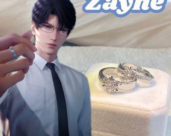Love and Deepspace,Zayne Gift-Zayne Wedding Ring,Zayne Couple,Adjustable Wedding Ring,Elegant Snowflake Ring,witnessed by deepspace cosplay