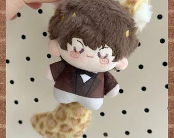 Love and Deepspace Caleb Plush Doll｜3 Expressions Magnetic Tail｜10cm Handmade Gift