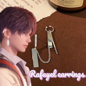 Rafayel Love and Deep Space Rafayel earrings,Rafayel earrings, Rafayel-themed earrings, ear clips, and integrated earrings for cosplay