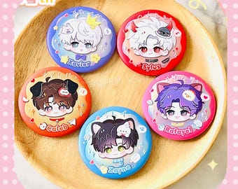 Love and Space 58mm Button Pin：badge, Xavier, Zayne, Rafayel