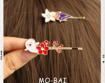 Genshin Impact Metal Hair Clip Set - Hu Tao, Keqing, Venti, Xiangling, Eula Anime Character Bangs Clip, Perfect Gift for Fans