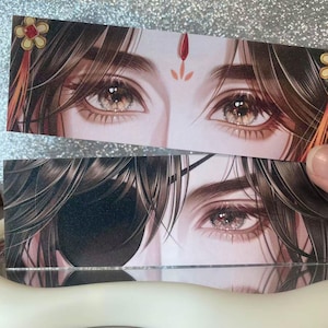 TGCF Xie Lian Hua Cheng, Glasses color changing grating card,Heaven Official's Blessing peripherals,Gift for anime lover,fan work,天官赐福