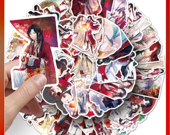 Heaven Official's Blessing Stickers,58 assorted tcgf stickers,waterproof Manhua anime stickers for water bottle,laptop,notebook, HuaLian
