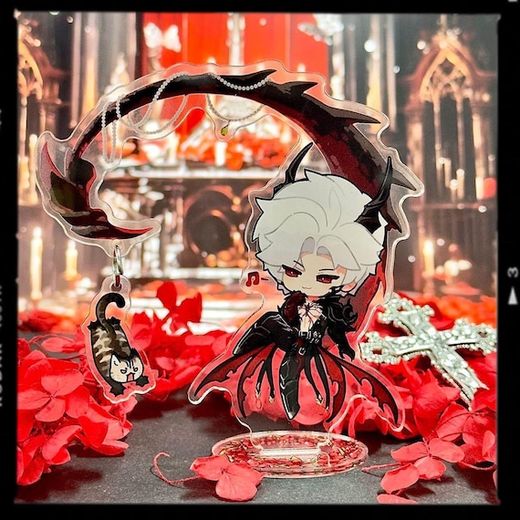 Wobbly Chibi Stylus Longche Acrylic Stand, Love and Deepspace Abyssal Series, 10cm Hanging Decor, Otome Game Merch
