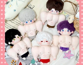 Muñecos de peluche Love and Deepspace de 20 cm: Xavier, Zayne, Rafael, Sylus y Caleb, cuerpo musculoso, regalo otome, peluche adorable, fan art.