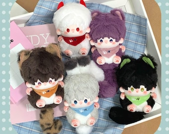 Muñeco de peluche Love and Deepspace de 10 cm, diseño de cola móvil, muñeco de peluche hecho a mano, Sylus/Caleb/Zayne/Xavier/Rafayel, lindo peluche, regalo coleccionable