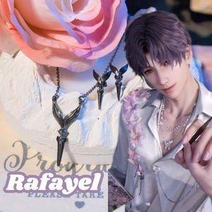 Love and Deep Space Raphael fishtail darts A set of Raphael fishtail darts Clavicle chain Earrings Ring, rafayel Charm Necklace,シン、진운 恋と深空