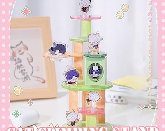 Love and Deepspace Fan-Made Peripheral - Cat Tree Desktop Acrylic Stand,Xavier/Zayne/Rafayel/Sylus/Caleb Acrylic Figurine