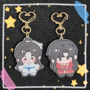 TGCF Character Acrylic Keychain Set - Hua Cheng, Xie Lian, Lan Wangji, Wei Wuxian Ita Bag Decor, Cute Anime Gift,天官赐福