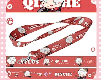 Cordino Love and Deepspace - 88 cm, per telefoni e badge identificativi, accessorio per fandom, gadget per giochi Otome, realizzato dai fan