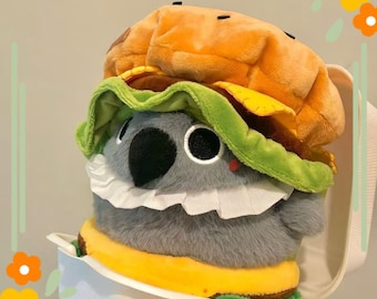 Love and Deepspace Mephisto Plush - Sylus Giant Burger Grumpy Crow 14cm Pendant Toy,handmade doll,Collectible Gift
