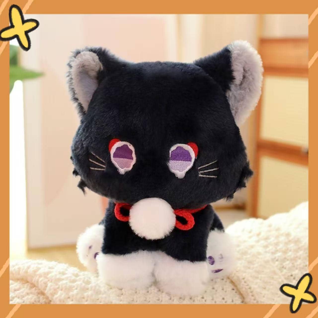 Peluche Genshin Impact pour Chat - Peluche Mignonne Genshin Impact Scaramouche - Jouet rembourré pour Chat - 22 cm