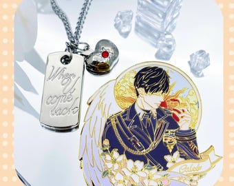 Love and Deep Space Caleb Fan-Made Enamel Pin - Otome Game Collectible Badge