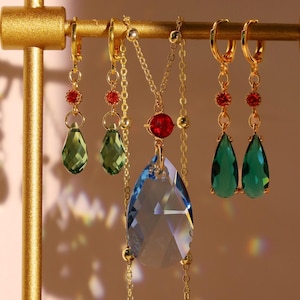 howl,howl necklace,45/50/60/70cm necklace,Sophie earring,Howl earring,Howl jewelry, shining Crystal, Sophia necklace,howl cos,cosplay