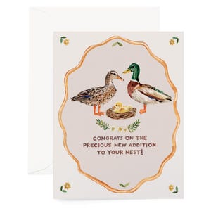 New Baby Little Duckling Greeting Card- New Baby Card, New Parents Card, New Baby Congrats Card or Pregnancy Congrats Card