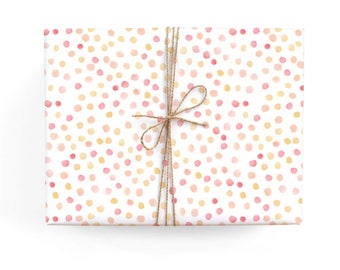 Pink and Coral Polkadots Pattern Gift Wrap - Perfect versatile Wrapping Paper