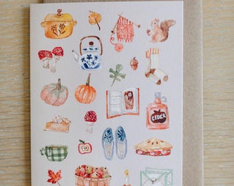 Autumn Favorites Greeting Card
