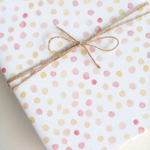 Pink and Coral Polkadots Pattern Gift Wrap Perfect versatile Wrapping Paper image 2