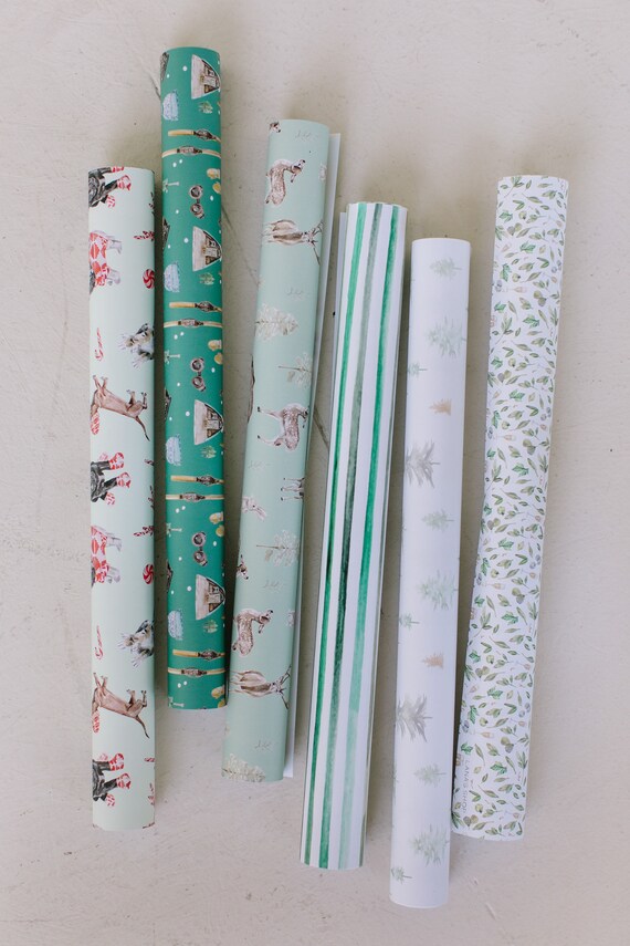 Scandinavian Woodland Wrapping Paper, Charming Forest Animals Illustration,  Perfect for Gift Wrapping, Ideal Birthday or Christmas Gift