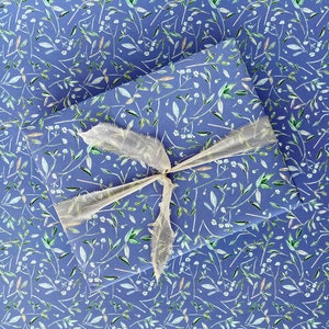 Botanical Greenery Wrapping Paper- this recyclable wrapping paper is perfect for Hanukkah, everyday gifts, weddings and more!