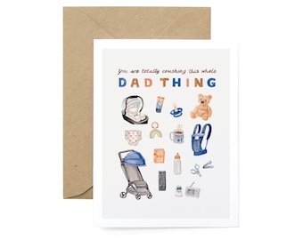 Tarjeta de aliento para nuevos papás, tarjeta para el primer día del padre, tarjeta para el día del padre de la esposa, tarjeta para el primer día del padre para el esposo, novio o cónyuge