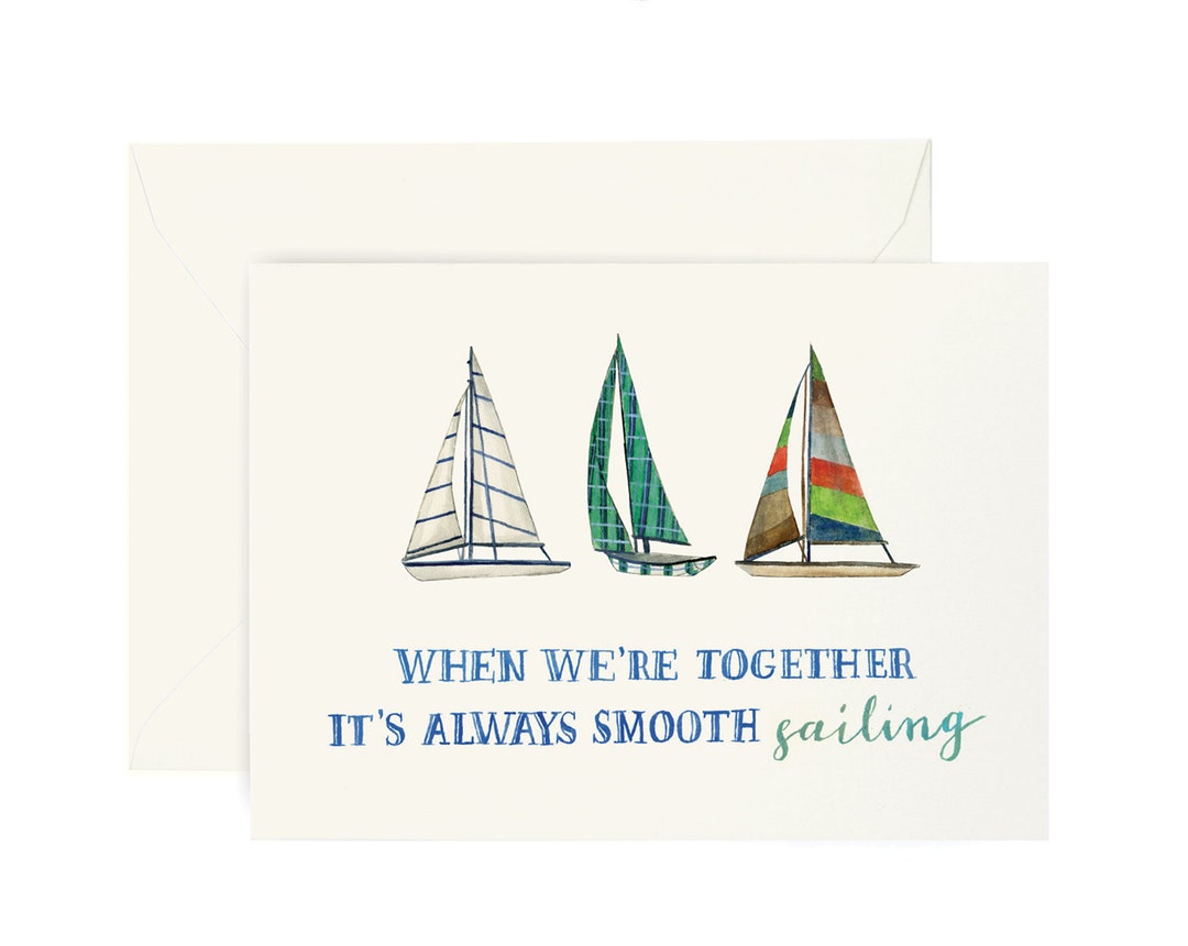 Smooth Sailing Happy Father's Day Greeting Card - Etsy
