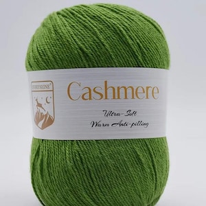 Premium Cashmere Wool 80% Cashmere – Ultra-soft 4-ply luxury yarn – 33 colors to choose from for scarves, shawls, baby projects, etc. image 7