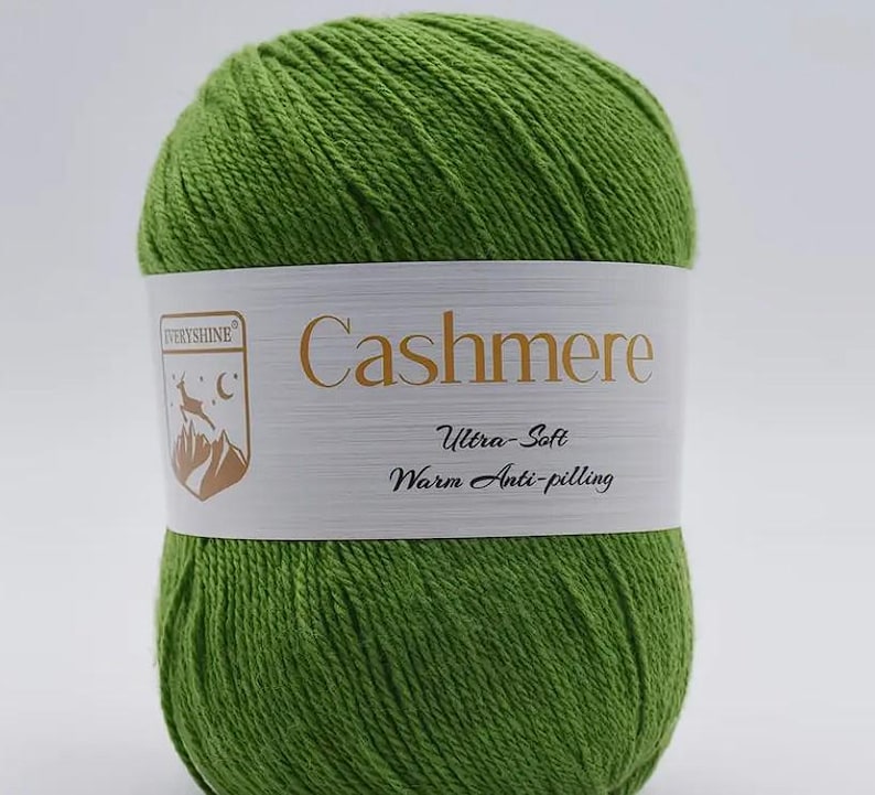 Premium Cashmere Wool 80% Cashmere – Ultra-soft 4-ply luxury yarn – 33 colors to choose from for scarves, shawls, baby projects, etc. image 7