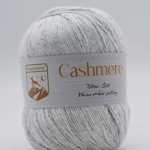 Premium Cashmere Wool 80% Cashmere – Ultra-soft 4-ply luxury yarn – 33 colors to choose from for scarves, shawls, baby projects, etc. image 14