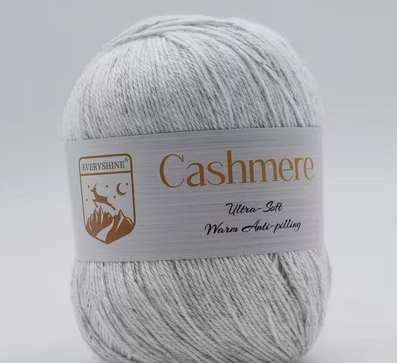 Premium Cashmere Wool 80% Cashmere – Ultra-soft 4-ply luxury yarn – 33 colors to choose from for scarves, shawls, baby projects, etc. image 14