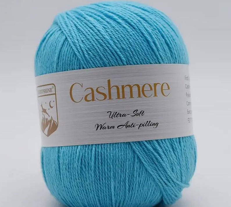 Premium Cashmere Wool 80% Cashmere – Ultra-soft 4-ply luxury yarn – 33 colors to choose from for scarves, shawls, baby projects, etc. image 9