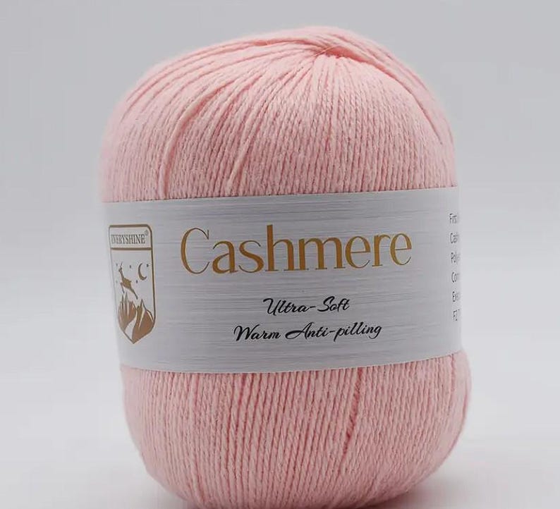 Premium Cashmere Wool 80% Cashmere – Ultra-soft 4-ply luxury yarn – 33 colors to choose from for scarves, shawls, baby projects, etc. image 10
