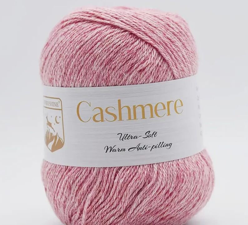 Premium Cashmere Wool 80% Cashmere – Ultra-soft 4-ply luxury yarn – 33 colors to choose from for scarves, shawls, baby projects, etc. image 1